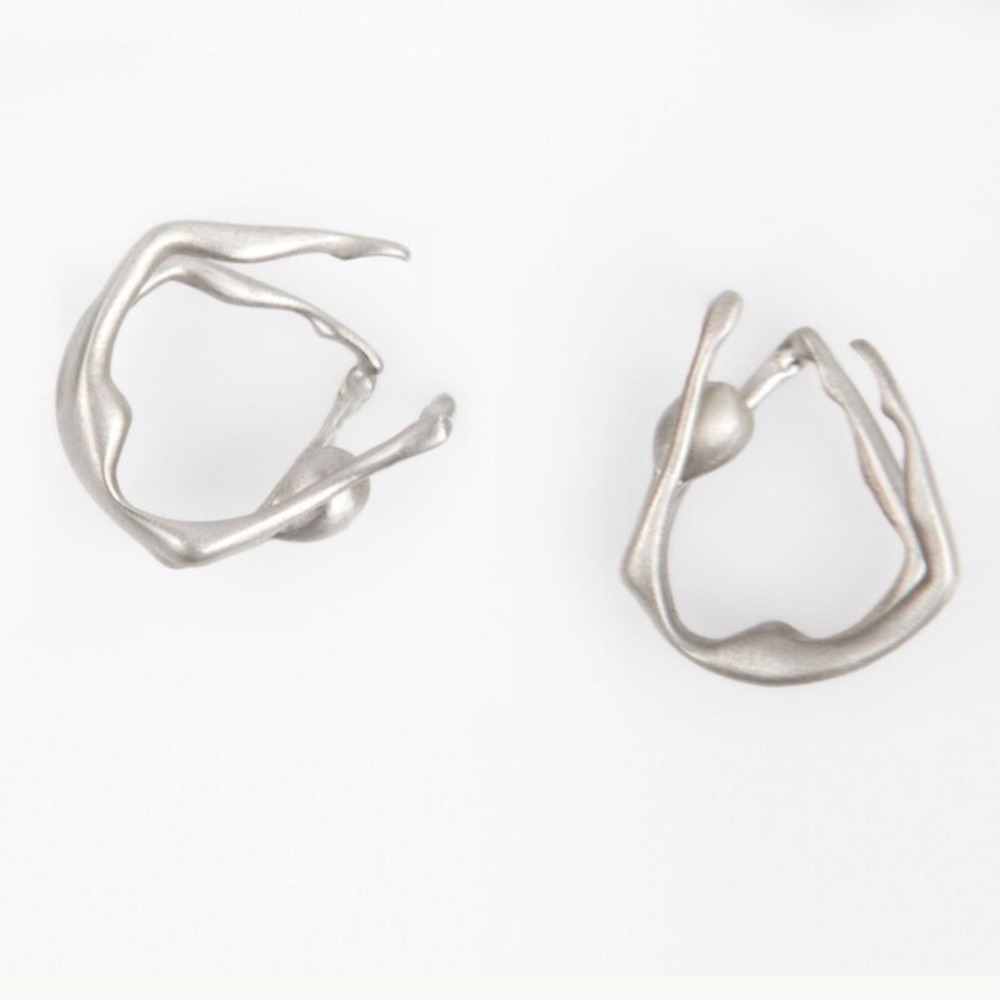 Ariadni Kypri Nicole Circus Acrobat Gymnast Earrings Sterling Silver 925 Greece